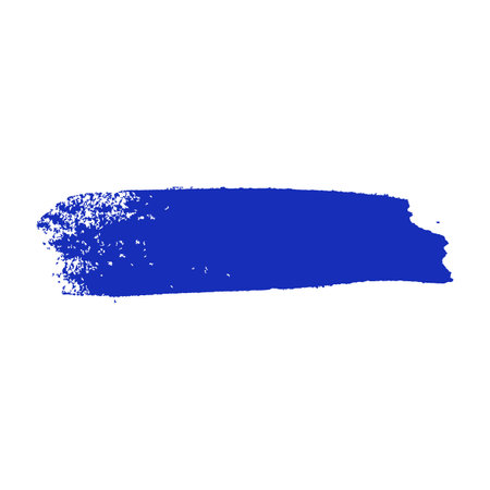 Ultramarine blue ink paint brush strokeのイラスト素材