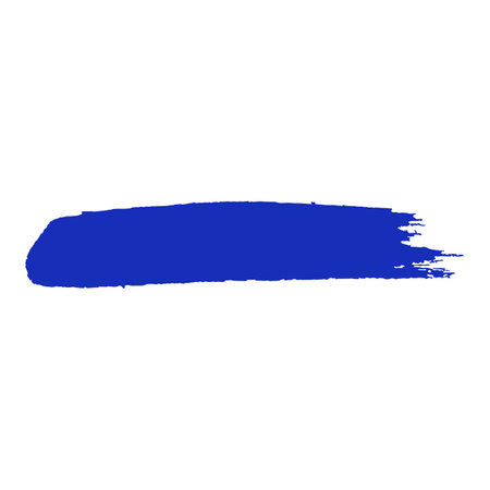 Ultramarine blue ink paint brush strokeのイラスト素材