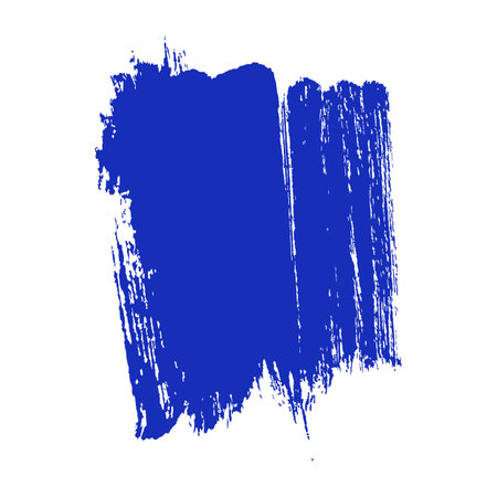 Ultramarine blue ink paint brush strokeのイラスト素材