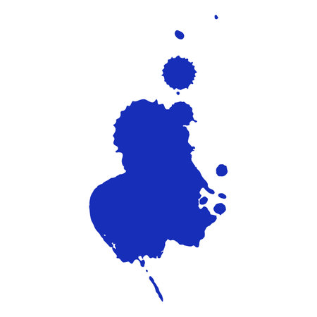 ultramarine blue ink splash brush dropのイラスト素材