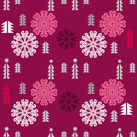 Christmas seamless pattern with  snowflakes. Unique  christmas design.Perfect for greeting cards, wallpaper, gift paper, web page background, winter decorations.のイラスト素材