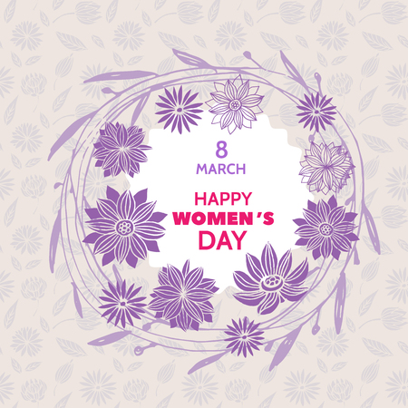 Happy Women's Day - 8 March holiday background .Vector illustration.のイラスト素材