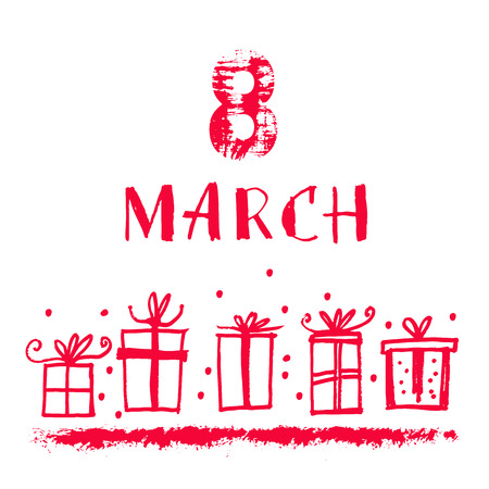 Happy Women's Day - 8 March holiday background .Vector illustration.のイラスト素材