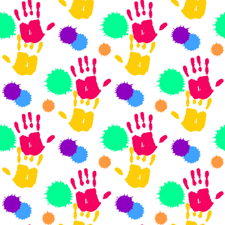 Decorative seamless pattern.Holi. Bengali New Year. Holiday of spring.Vector illustration.のイラスト素材