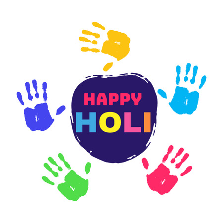 Traditional Indian festival Holi. Bengali New Year.Template for banner, poster. Holiday of spring.Vector illustration.のイラスト素材