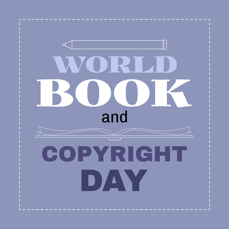 World book day. Vector illustration in flat style.のイラスト素材