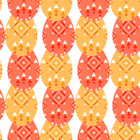 Decorative seamless pattern with Easter eggs. Vector illustration.のイラスト素材