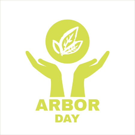 Arbor Day. Ecology concept design.Vector illustration.のイラスト素材