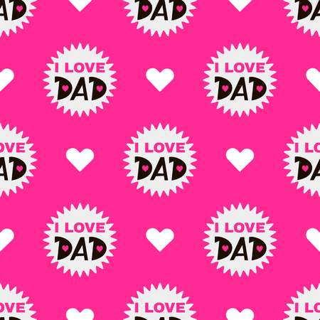 Decorative pattern with mustaches,shoes and cylinder of Happy Fathers Day.のイラスト素材