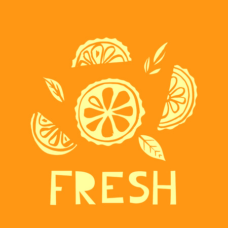 Fresh pineapples doodle fruit.のイラスト素材