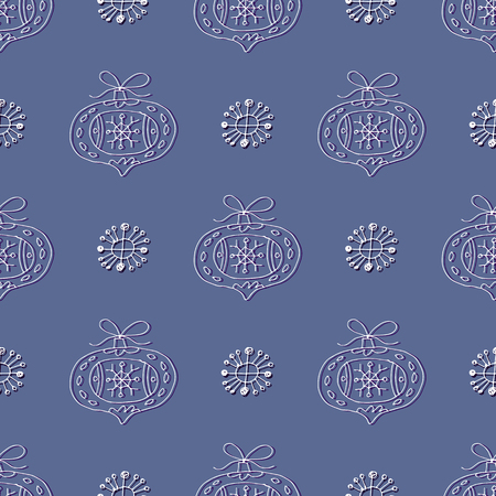 Hand drawn Christmas seamless pattern. Holiday background.Unique hand drawn texture.Vector illustration.のイラスト素材