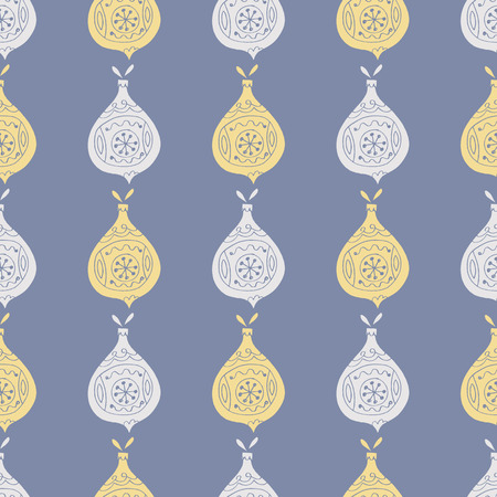 Hand drawn Christmas seamless pattern. Holiday background.Unique hand drawn texture.Vector illustration.のイラスト素材