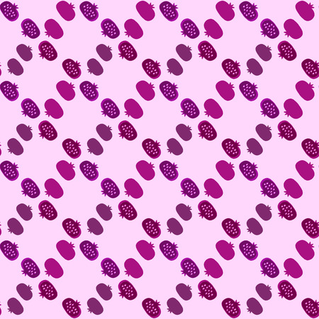 Seamless pattern with pomegranate painted rough brush.Vector illustration.