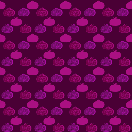 Seamless pattern with pomegranate painted rough brush.Vector illustration.のイラスト素材