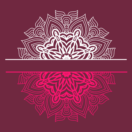 Mandala  round ornament. Vector mandala print.Vintage decorative elements. Hand drawn background.Arabic, Indian, ottoman,nepali, tibetan motifs. のイラスト素材