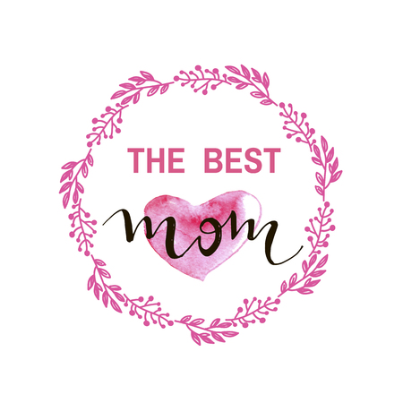 Happy Mother's Day Templates poster, greeting card with flowers, hearts and flower frames. Can be used as mothers day card or poster.Vector illustration.のイラスト素材