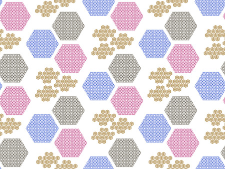 Beautiful vector japanese seamless  pattern with japanese motifs. Vector unique seamless asian texture.For printing on packaging, textiles, paper, manufacturing, wallpapers,bags, scrapbooking.のイラスト素材