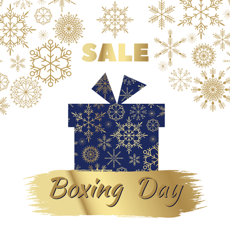 Boxing Day. Template poster, banner, greeting card. Vector illustration.のイラスト素材