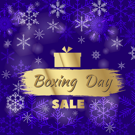 Boxing Day. Template poster, banner, greeting card. Vector illustration.のイラスト素材