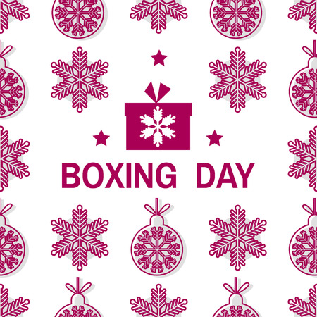 Boxing Day. Template poster, banner, greeting card. Vector illustration.のイラスト素材