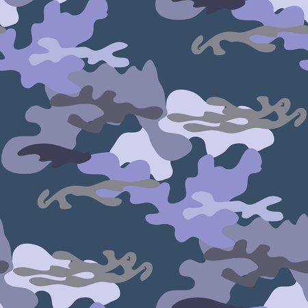 Beautiful camouflage seamless pattern. Military design. For printing on packaging, textiles, paper, manufacturing, wallpapers, soldier material, brutal fashion, backdrop or wrapping , paper. Vector illustration.のイラスト素材