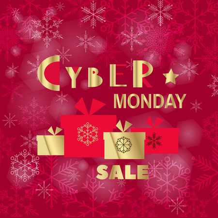 Cyber monday. Sale.  Template banner. Vector illustration.のイラスト素材