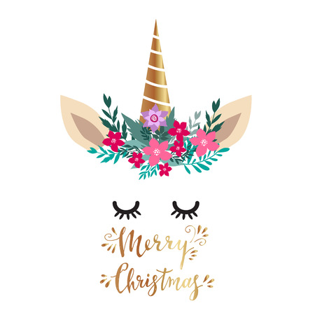 Holiday art background. Unique hand drawn winter design. Vector illustration.のイラスト素材