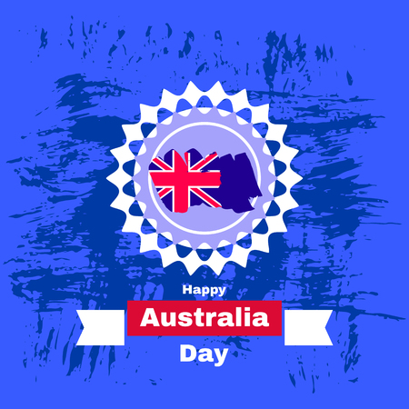 Australia Day. Banner for Australia National Day with Australia National Flag . Vector illustration.のイラスト素材