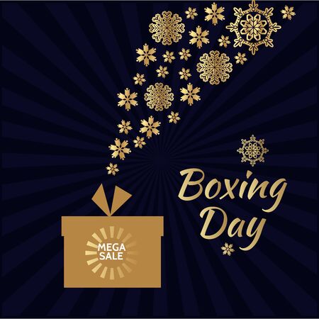 Boxing Day. Template poster, banner, sale banner, greeting card.のイラスト素材