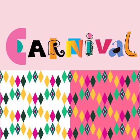 Carnival,  Mardi Gras. Festive multicolor background. Perfect for  invitation, flyers, poster, website backgrounds, wrapping paper and fabric design. Vector illustration.のイラスト素材