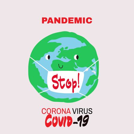 Epidemic disease concept . Coronovirus alert.  Epidemic, pandemic  disease concept. Vector illustration.のイラスト素材
