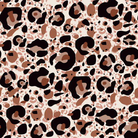 Jaguar, leopard abstract beautiful seamless pattern in different colors in cartoon flat style....
