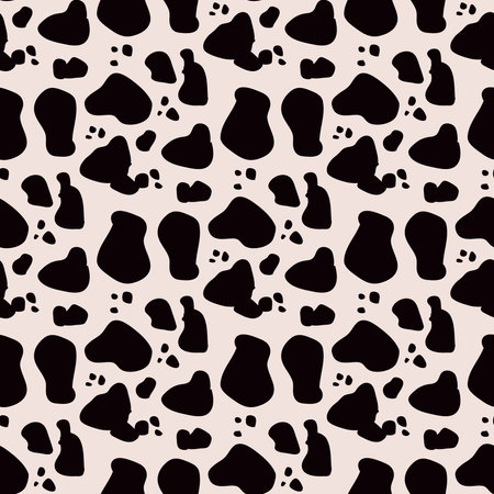 Leopard, jaguar abstract beautiful seamless pattern in different colors in cartoon flat style. Modern safari animal fashion print skin designのイラスト素材