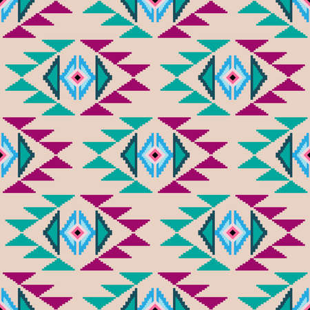 Colorful awesome tribal boho mexican geometrical print. Abstract seamless aztec, mayan pattern....