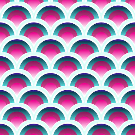 Abstract chinese, japanese scaly skin mythical fantastic animal. dragon, marmaid, shake, fish seamless pattern. Asian traditional template texture Vector festive background illustrationのイラスト素材