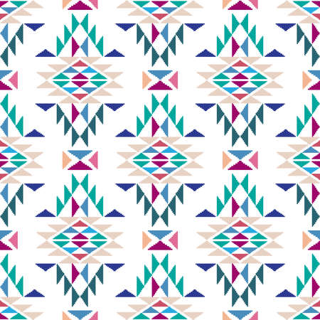 Colorful awesome tribal boho mexican geometrical print. Abstract seamless aztec, mayan pattern....