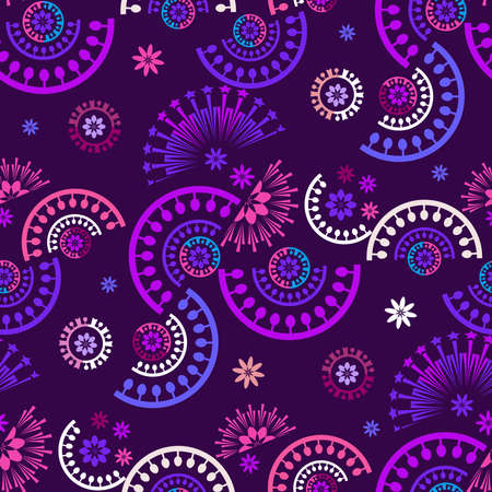 Mexican Geometric colorful simple print. Abstract seamless mexican latino pattern texture Repeating geometric tiles. vector flat illustrationのイラスト素材