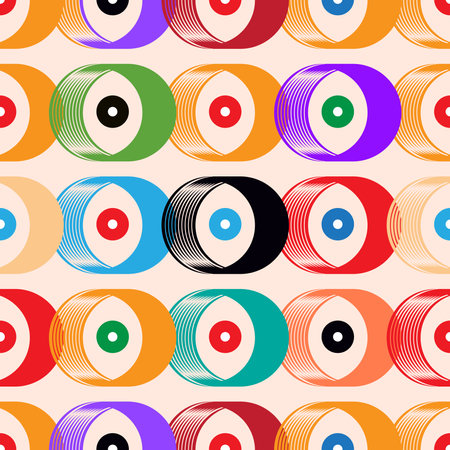 Abstract seamless pattern background bauhaus style Template colorful vector cover design illustrationのイラスト素材