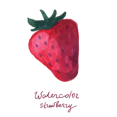 Watercolor strawberryのイラスト素材