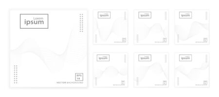 Set of wavy backgroundのイラスト素材