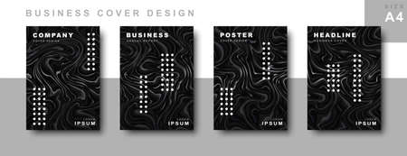 Set of marble cover designのイラスト素材