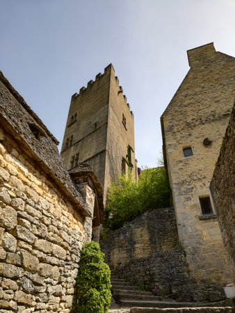 France, the picturesque village of La Roque-Gageac, PÃ©rigord, Franceの写真素材