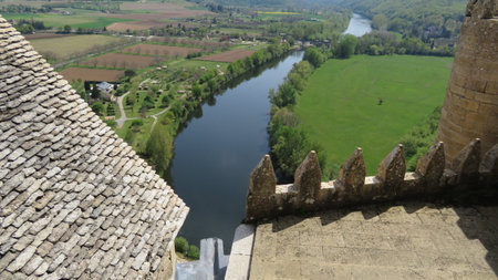 Castle of Beynac, PÃ©rigord, Franceの写真素材