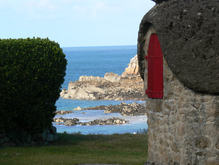 A picturesque village on the island of BrÃ©hat, Britanny, Franceの写真素材