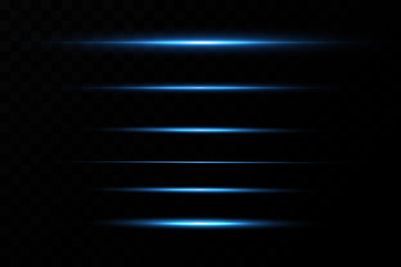 Abstract Light Streaks Collection on Dark Backgroundのイラスト素材
