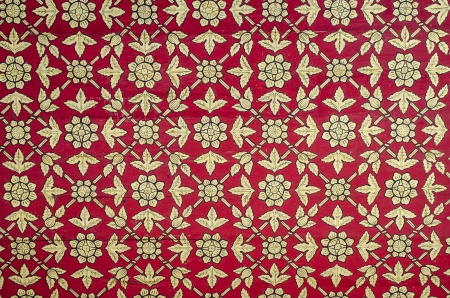 Red Line Thai wall textureの写真素材