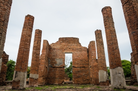 Ancient Temple Ayutthaya Thailandの写真素材