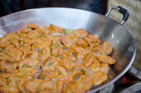 Thai Food Fish Cake  Tod Mun Pla  on fried cookingの写真素材