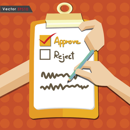Evaluation approve quality checkのイラスト素材