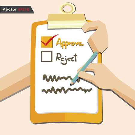 Evaluation approve quality checkのイラスト素材